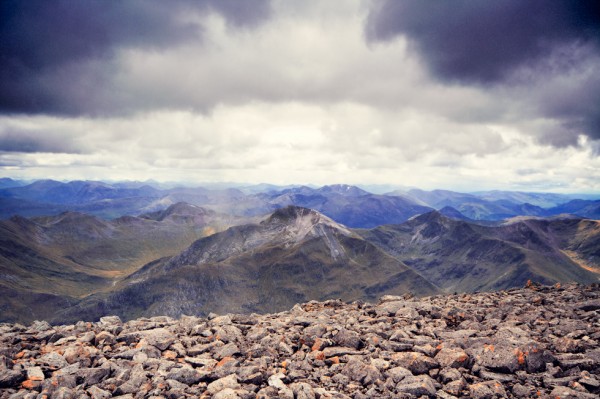 Looking south from the summit of Ben Nevis